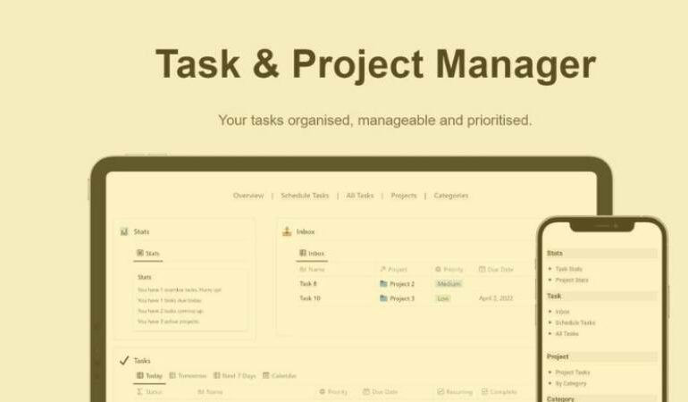 notion project management template